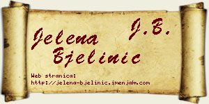 Jelena Bjelinić vizit kartica